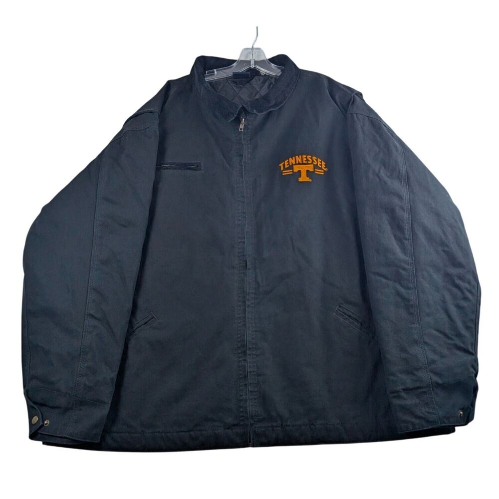 University Tennessee Volunteers Mens‎ XL Canvas Jacket Black Old Varsity Brand